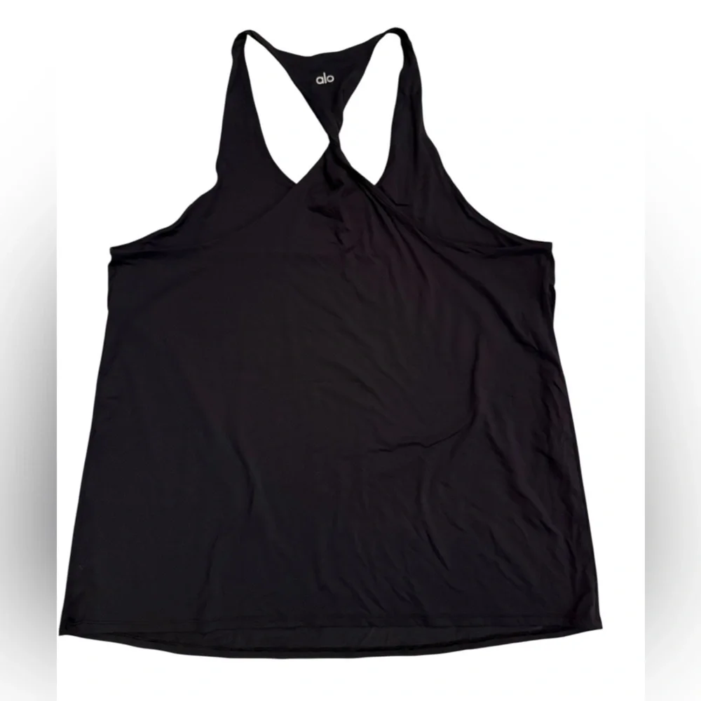 Alo Yoga Black Don’t Get It Twisted Tank Top Women’s Size Large (Estimated) - Picture 3 of 5